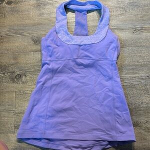 Lululemon  Size 2￼ Scoopneck Razorback Tank Periwinkle Color
